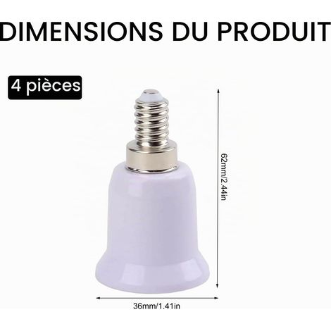 E14 vers E27 Convertisseur de Douille, E14 vers E27 Adaptateur de douille (1/5)
