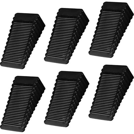 Door Stoppers, [Pack of 6] Silicone Door Stoppers for All Kinds of Doors, Non-Slip and Scratch-Resistant Design, The Door Stop Appearance Is Clear Black (1/5)