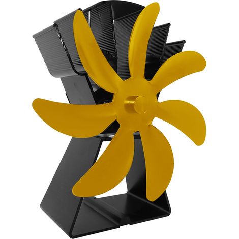 Ventilateur de cheminée, ventilateur à bois à énergie thermique, conception silencieuse, adapté aux maisons écologiques-rouge à 6 pales