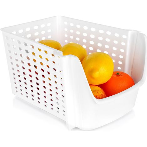 Recipiente para frutas y verduras, blanco, 29x21x16 cm (1/5)