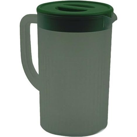 Atyhao Pichet à eau froide Pichet en plastique avec couvercle Carafe d\'eau froide résistante aux hautes articles tasse Vert foncé (1/4)