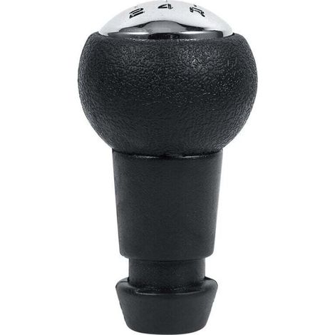 Pomello del cambio manuale universale a 5 marce di colore nero, compatibile con Peugeot 307, con finitura in similpelle. (1/5)