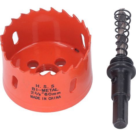 Bimetall-Lochsäge, HSS-Bohrer, Schneidwerkzeug mit Aufnahme für Holz und PVC, 60 mm / 2,36 Zoll (1/5)