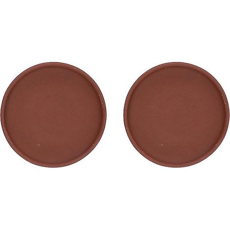 Lot de 2 pots pour plantes d'intérieur avec plateau (1/3)