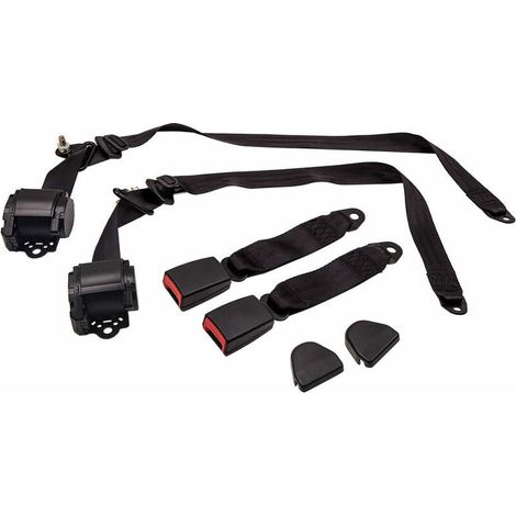 2 ceintures de sécurité 3 points rétractables, sangles ABS/polyester, fixation à 3,5 m, pour Jeep Wrangler CJ/YJ 1982–1995 (1/5)