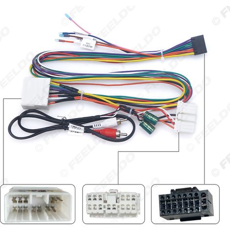 Compatible avec les Subaru Legacy 2004-2009 : câble de navigation grand écran 16 broches, câble d'alimentation et câble audio-vidéo.