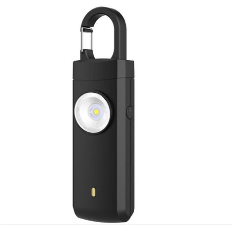 V1  L’Alarme Qui hurle pour Vous défendre Alarme personnelle 130 DB avec lumière stroboscopique LED, Rechargeable USBC, compacte et Portable pour Femmes et Hommes