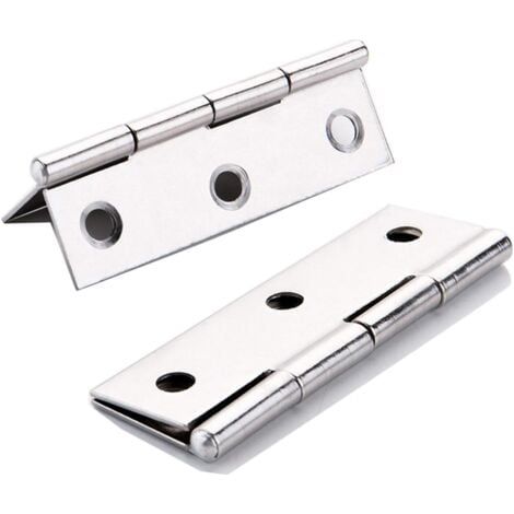 2 pcs en acier inoxydable meubles de maison matériel Charnière de porte Long 75 mm x 50 mm (1/5)