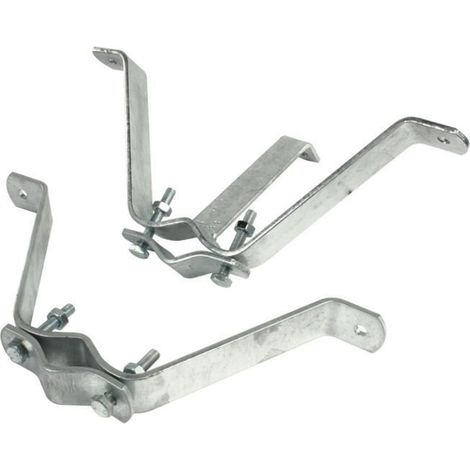 Support mural pour le montage fixation d'un mât d'antenne - Distance Déport 25 cm, Le zinc plongé chaud a couvert
