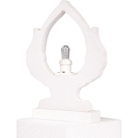Lampada da tavolo in legno PUMO SALENTINO 21x21 cm LUMINARIA d’arredo pugliese Lampadina Bianco Caldo