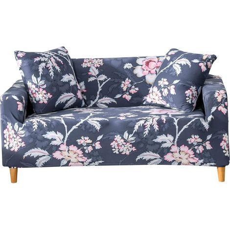 Printed sofa covers, stretch fabric sofa covers with elasticated bottom and anti-slip foam (7, 3-seater) (1/5)