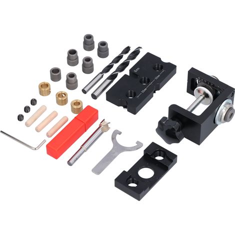 Ensemble de positionnement de perçage réglable 3 en 1 pour le travail du bois, pince de guidage de perçage pour le bricolage