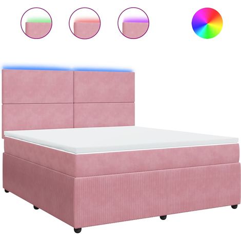 Maison Exclusive - Boxspringbett mit Matratze Rosa 180x200 cm Sam