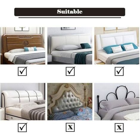 Housse de tête de lit - - Impression Chat - Anti-poussière - Extensible - Long. 150 cm (1/4)