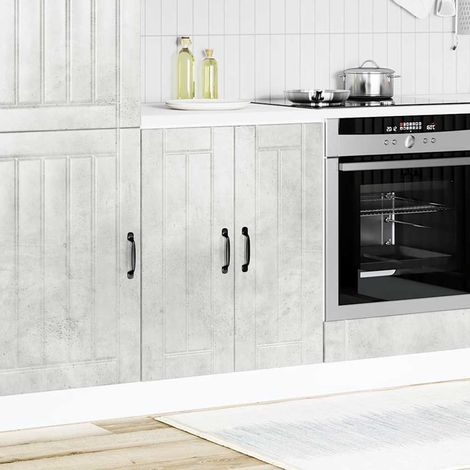 Maison Exclusive - Mobile Base Lavello Lucca Grigio Cemento in Legno Multistrato