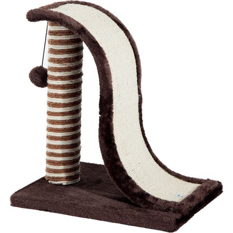 Arbre à chat Rascador avec sisal et pelote 35x30x39cm Marron