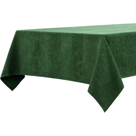 Nappe 140x180 cm hydrofuge, microfibre douce, vert forêt, rectangulaire