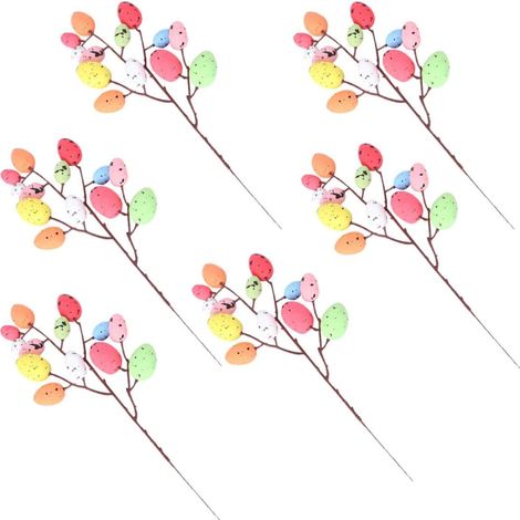 d œufs de Pâques en polystyrène lot de 6 œufs colorés