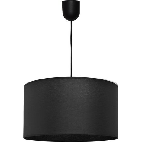 Helam ALBA Plafonnier Suspension Cylindrique Noir 45cm
