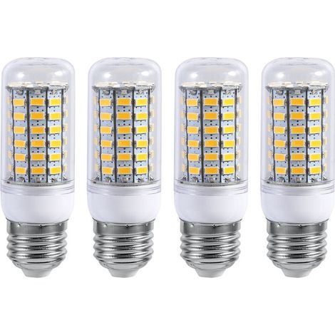 4 ampoules LED E27 10W blanc chaud 220V pour luminaire suspendu plafonnier maison, remplacement lumineux, lot de 4 (1/5)