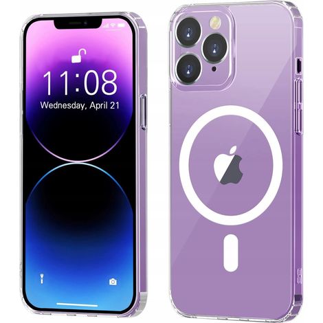 Magnetische Hülle für iPhone 11 Pro, transparente Stoßschutzhülle + Glas (1/5)