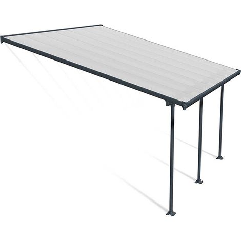 Patio Cover Feria 4M Deep 4X4.2 Clear - Polycarbonate - L425 x W385 x H305 - Grey