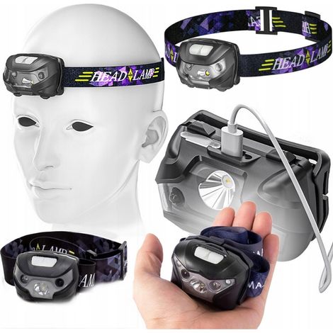 FARO DELANTERO A BATERÍA, LÁMPARA LED, 5 MODOS + CABLE USB