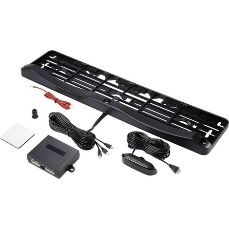 Aide au stationnement filaire arrière SBE17 – 3 capteurs – Signalisation acoustique et optique – Installation facile sur support de plaque – Renkforce - A941201 (1/3)