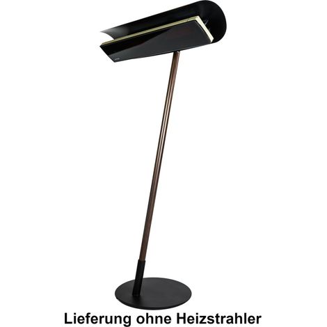Heatscope Free Ständer für Heizstrahler Vision 1600 W/Spot 2200/2800 W schwarz/Verbindungsholm in Teakholz-Optik (1/2)