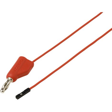VOLTCRAFT MSL-315 rot Cordon de mesure mâle 4 mm femelle 0.64 mm 1 m rouge 1 pc(s)