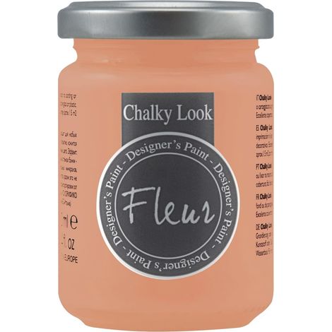 FLEUR DESIGNER'S PAINT Pittura ad Acqua, Effetto Gesso Naturale, Extra Opaca, Fleur Chalky F78, Colore Swinging Rose, Made in Italy, Formato da 130 ml (1/5)