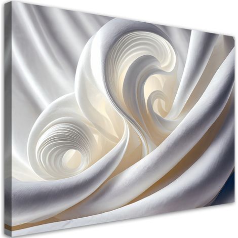 Tableau sur toile Tableau sur toile Abstraction blanche 3D 60x40 (1/5)