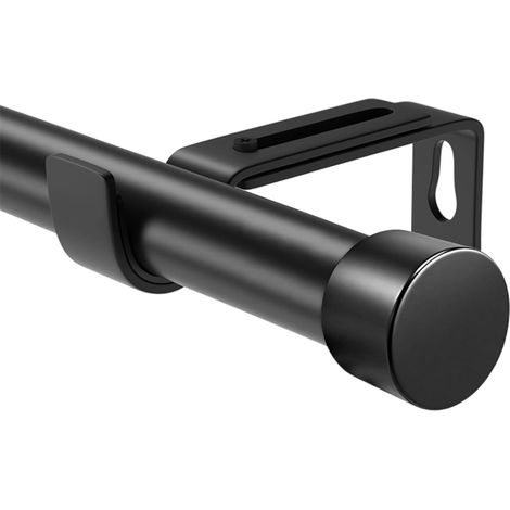 1 Tringle à rideaux, 80-218 cm extensible, diamètre 25 mm, acier, supports inclus, pour chambre et salon (1/5)