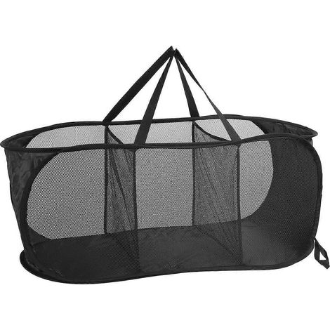 Panier à linge pliable en tissu Oxford à 3 compartiments, panier à linge pliable pour salles de bain (1/4)