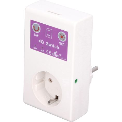 Prise intelligente 4G avec télécommande et capteur de température, fiche UE 100-250 V
