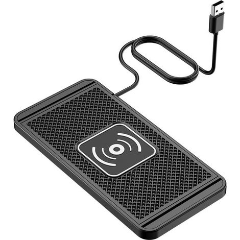 Kabelloses induktives 15-W-Autoladegerät, Antirutschmatte, 40-W-USB-C-Ladegerät, geeignet für S23/S22, geeignet für iPhone 15/14/13/12 (1 m Kabel) (1/5)