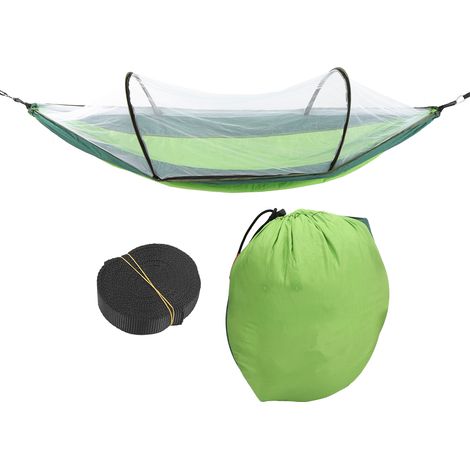 Lot simple ultra-léger hamac automatique à ouverture rapide amovible avec moustiquaire, vert fruit et vert foncé (1/5)