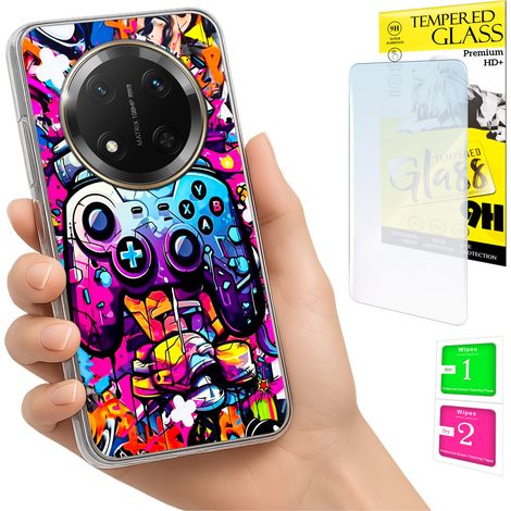 Custodia per Honor Magic7 Lite con cover fotografica e vetro temperato 9H. (1/5)