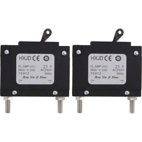 2 Pieces Generator Circuit Breaker, Professional Safety Gasoline Generators Circuit Breaker with Switch for Gasoline Generators 23A 230V (1/4)