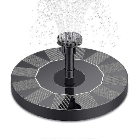 Pompe à eau solaire pour bassin extérieur avec buse de fontaine (1/2)