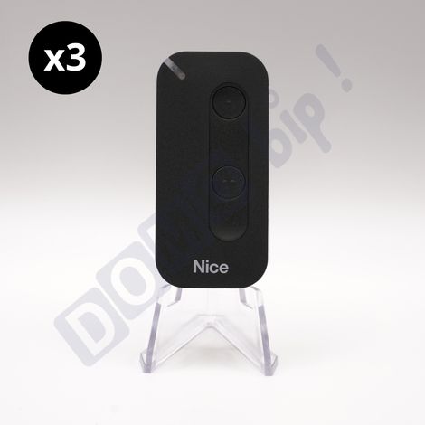 NICE MYGO2 -Lot de 3 Nouvelles Télécommandes 2 canaux pour Portails et Portes de Garage - Remplace les Gammes FLOR-S, ONE, et FLORE - Fréquence : 433,92MHz - Rolling Code (1/4)