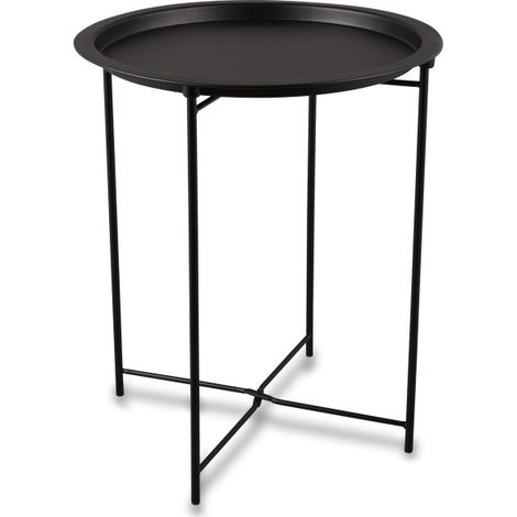 Table d'appoint, Table d'appoint en métal Caro Noir en Metal, BOITE A DESIGN (1/5)