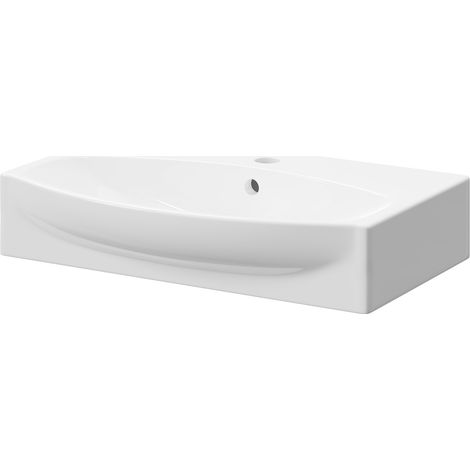 Wholesale Domestic Cambra 600mm x 400mm Rectangular Wall Hung Basin with 1 Tap Hole