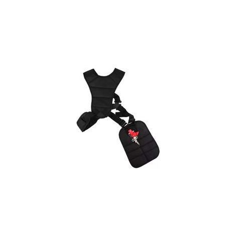 Ceinture de suspension pour débroussailleuse avec sangles réglables double épaule, ceinture d’épaule pour débroussailleuse ou taille-haie, équipement ergonomique pour travaux de jardin – noir (1/5)