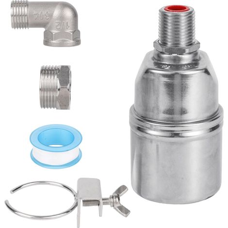 Float Valve Waterer, 1/2 to 3/4 Inch Stainless Steel Water Float Valve Automatic Water Level Control Controller for Aquarium Waterer Cattle Swimming Pool (1/5)