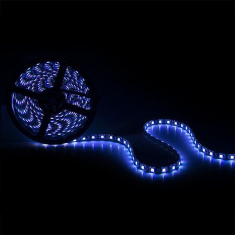 Bande de 300 LEDs 72W 4 200Lm SMD5050 12VDC IP65 Noir Pcb x5M 40 000H [CA-5050-300-IP65-B-RGB]-RGB (1/5)