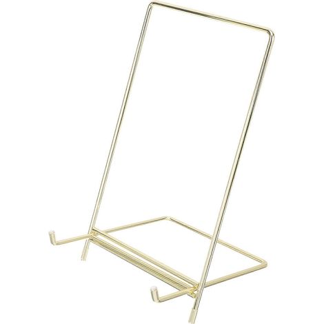 Présentoir à assiettes, support pour livres de recettes, support pour cadres photo, présentoir pour œuvres d'art-26x15CM-Golden (1/2)