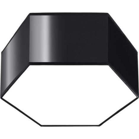 Deckenleuchte sechseckig schwarz 13 cm, Fassung 2xE27 15W SL.1060 Sollux Lighting (1/5)