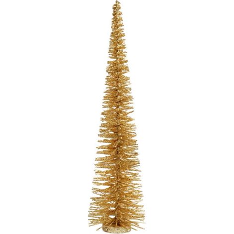 Statuetta albero di Natale, glitter oro, 50 cm (1/2)