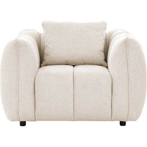 HAVANA - Fauteuil tissu lisse Beige (1/5)